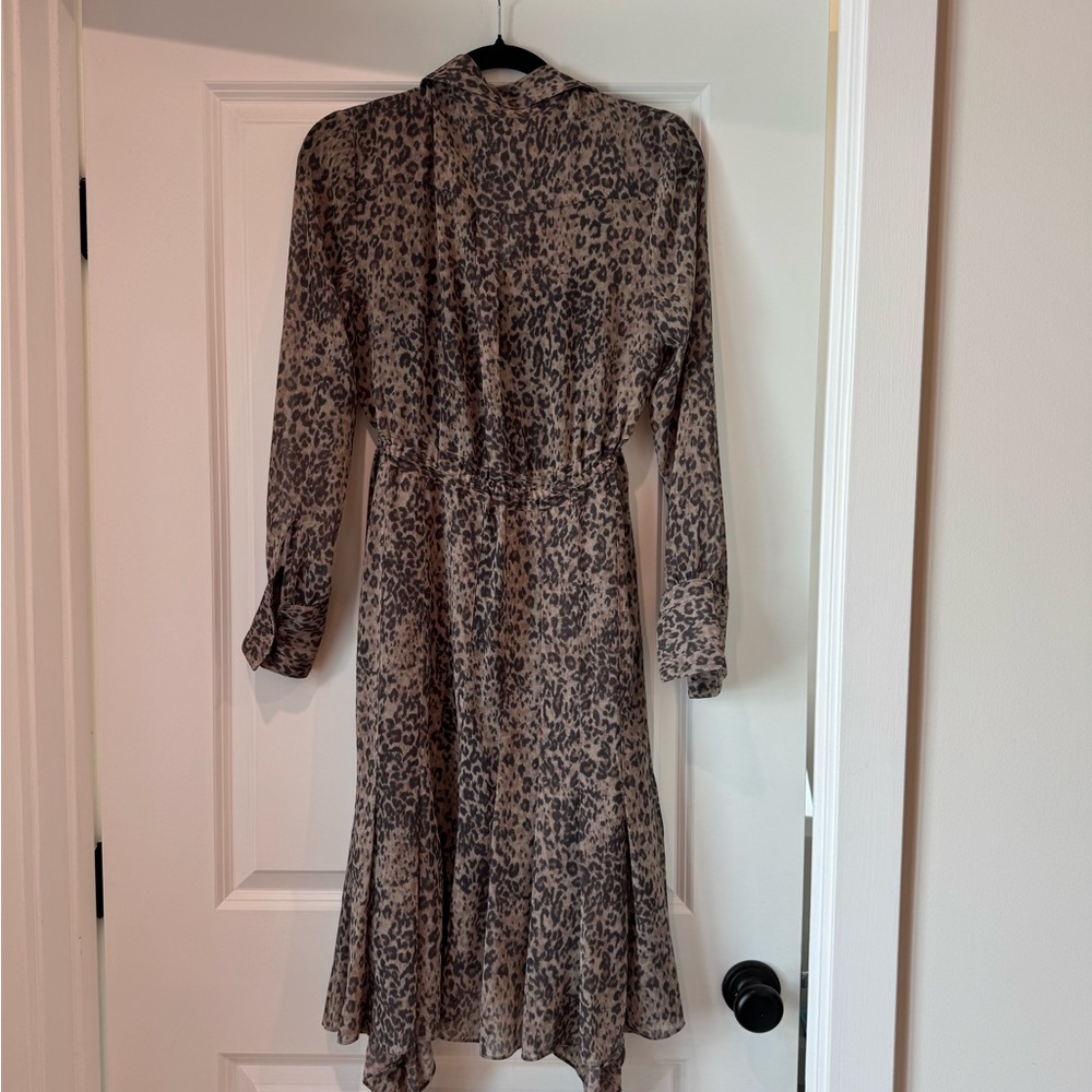 Leopard Print Long Sleeve Dress